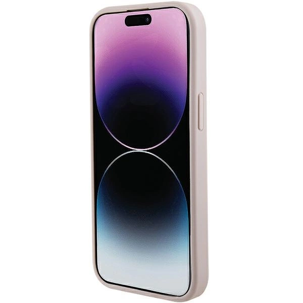 Guess Saffiano MagSafe case for iPhone 15 Plus - pinkeng