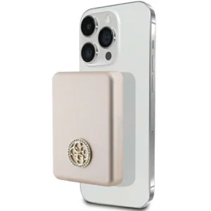 Guess MagSafe 4G Strassed Metal Logo induction power bank 15W 5000mAh - goldeng