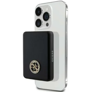 Guess MagSafe 4G Strassed Metal Logo induction power bank 15W 5000mAh - blackeng
