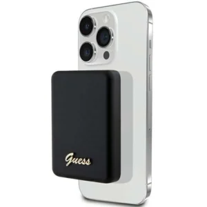 Guess MagSafe Metal Script Logo induction power bank 15W 5000mAh - blackeng