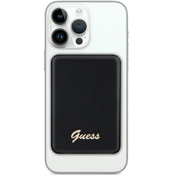 Guess MagSafe Metal Script Logo induction power bank 15W 5000mAh - blackeng