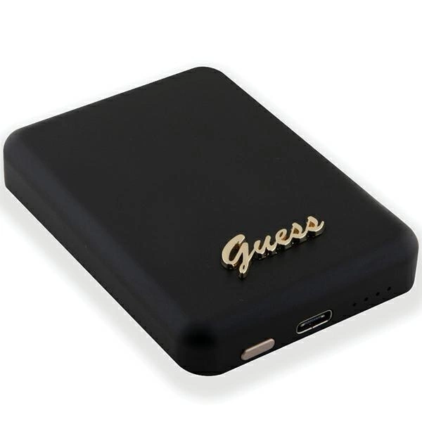 Guess MagSafe Metal Script Logo induction power bank 15W 5000mAh - blackeng