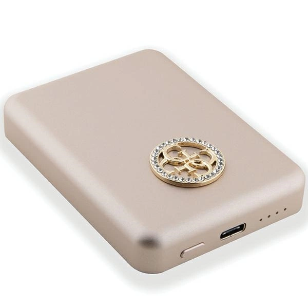Guess MagSafe 4G Strassed Metal Logo induction power bank 5W 3000mAh - goldeng