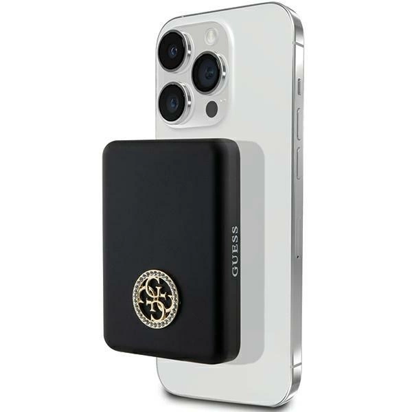 Guess MagSafe 4G Strassed Metal Logo induction power bank 5W 3000mAh - blackeng