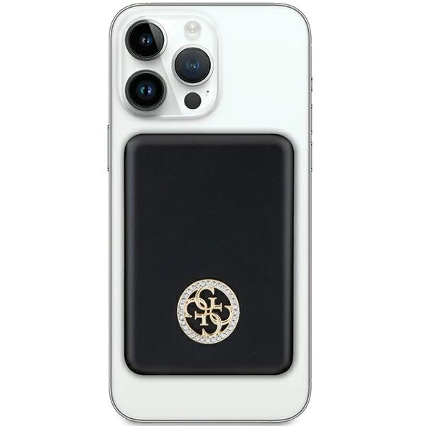 Guess MagSafe 4G Strassed Metal Logo induction power bank 5W 3000mAh - blackeng