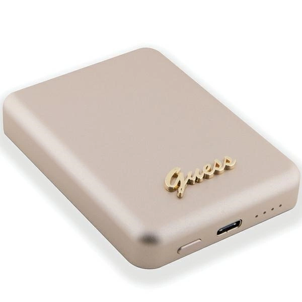 Guess MagSafe Metal Script Logo induction power bank 5W 3000mAh - goldeng