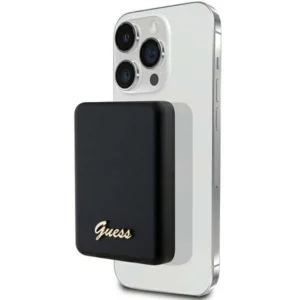 Guess MagSafe Metal Script Logo induction power bank 5W 3000mAh - blackeng