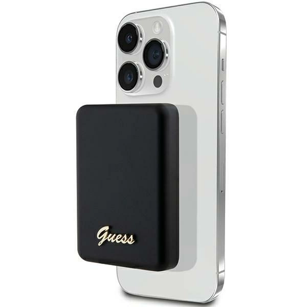 Guess MagSafe Metal Script Logo induction power bank 5W 3000mAh - blackeng