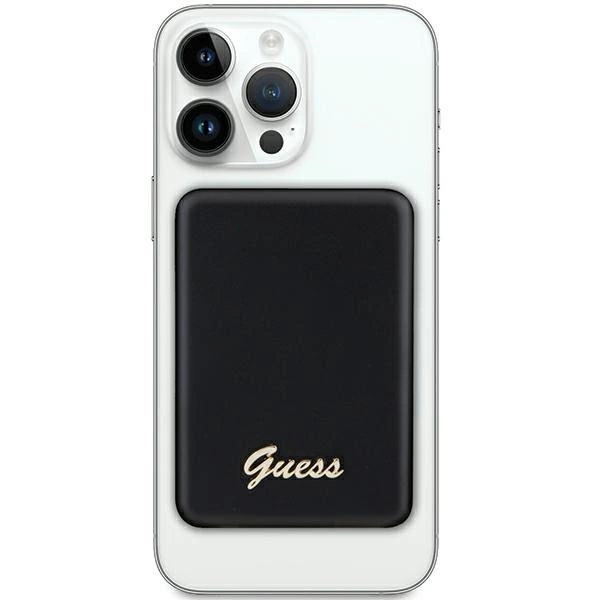 Guess MagSafe Metal Script Logo induction power bank 5W 3000mAh - blackeng