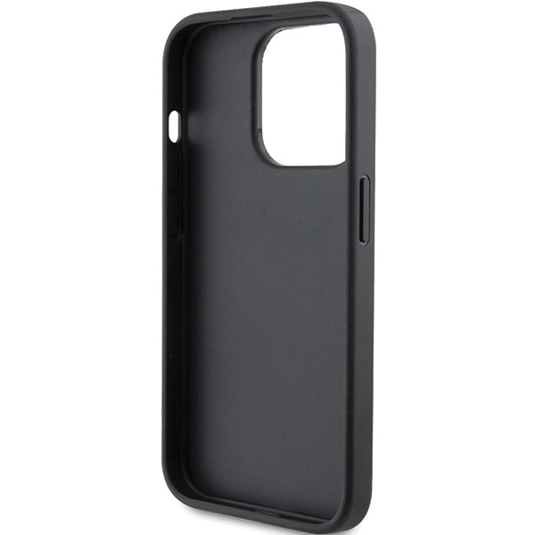 Karl Lagerfeld Saffiano Cardslot Karl&Choupette Metal Pin case for iPhone 15 Pro - blackeng