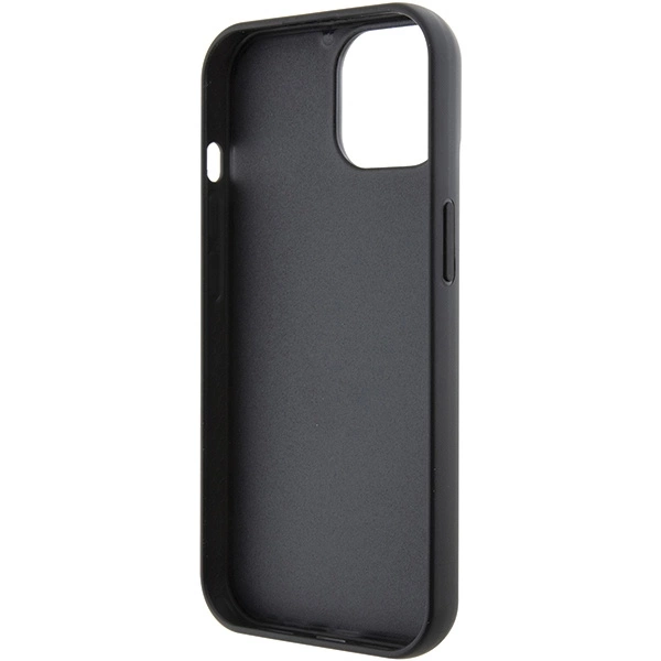 Karl Lagerfeld Fixed Glitter Ikonik Logo Metal Pin case for iPhone 15 - blackeng