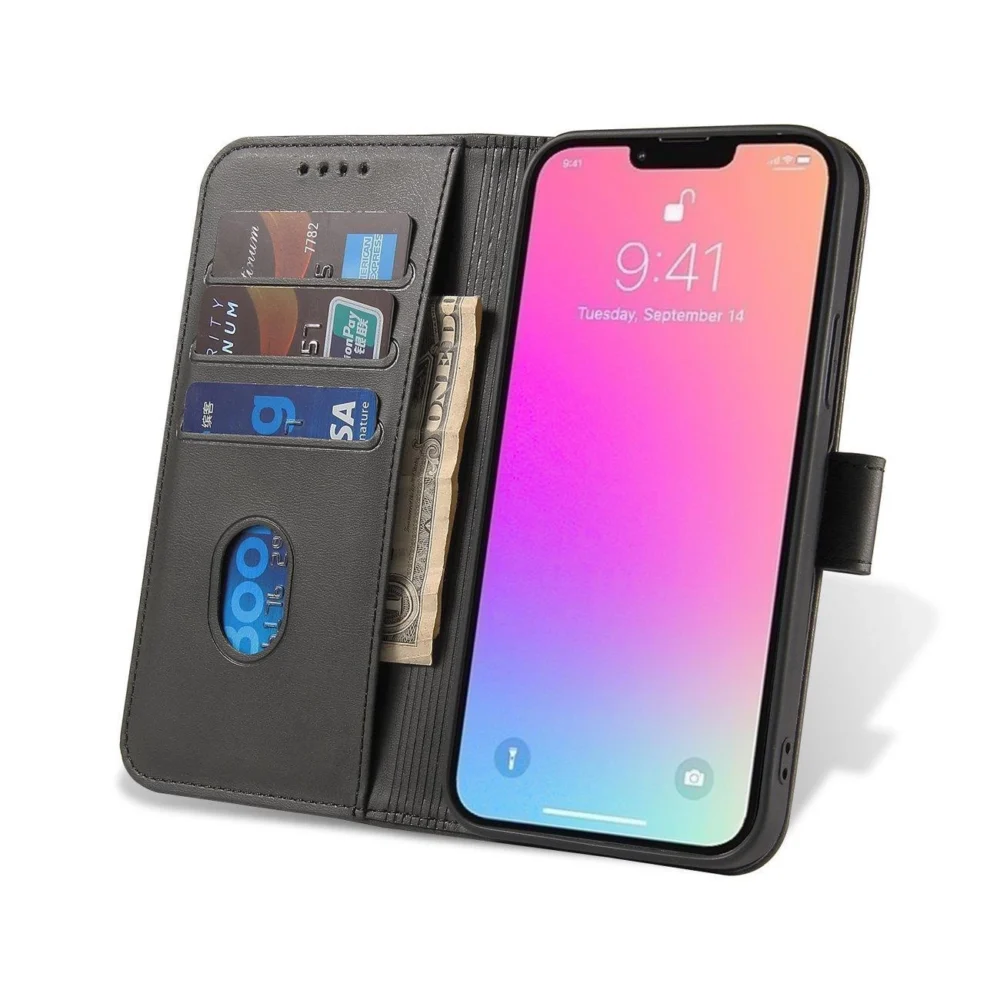 Magnet Case with flap for Honor 90 Lite/X50i - blackeng