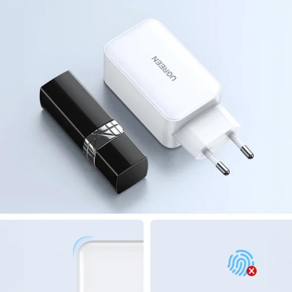 Ugreen CD244 65W USB-A / 2x USB-C GaN fast charger - whiteeng
