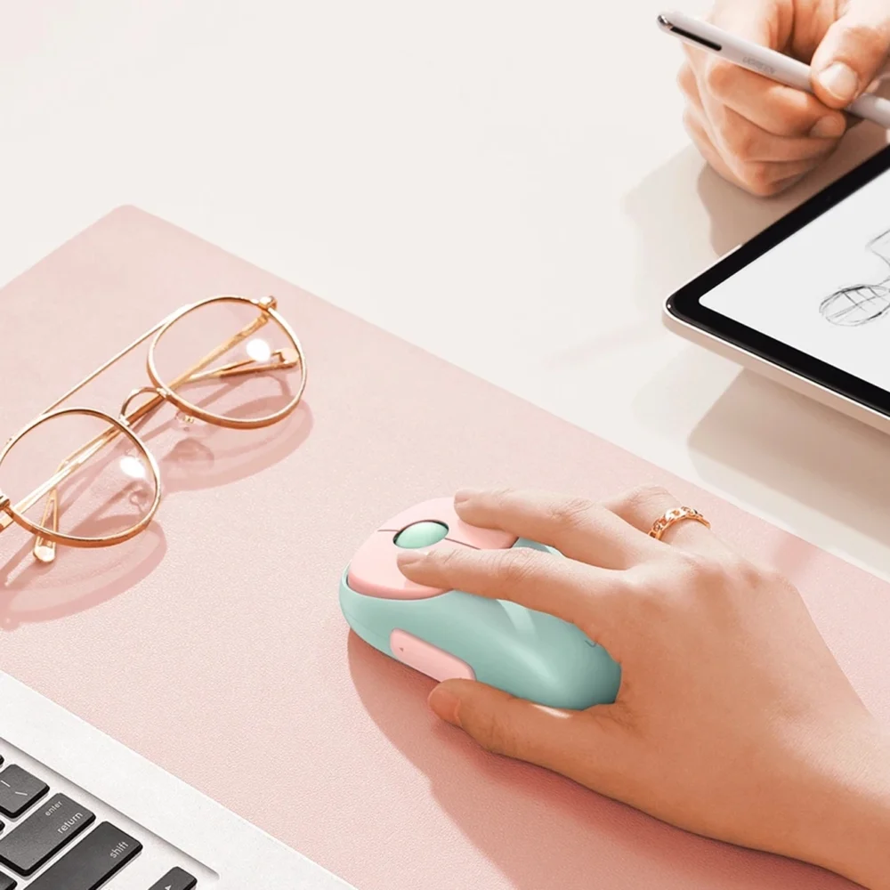 Ugreen MU102 FUN+ Bluetooth / 2.4 GHz wireless mouse - pinkeng