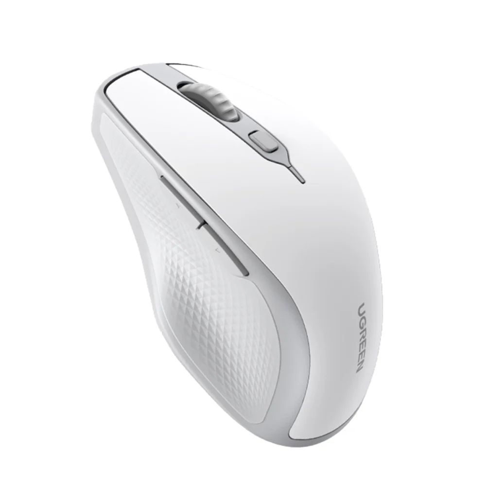 Ugreen MU101 ergonomic wireless mouse Bluetooth / 2.4 GHz - whiteeng