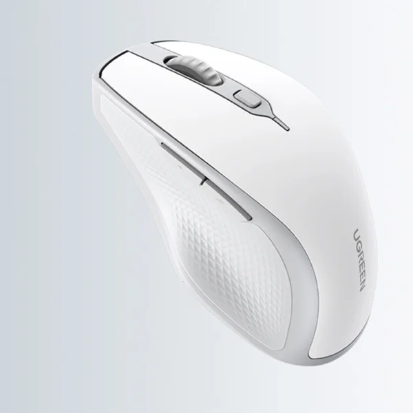 Ugreen MU101 ergonomic wireless mouse Bluetooth / 2.4 GHz - whiteeng