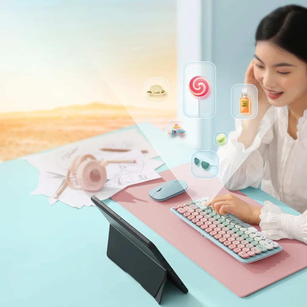Ugreen KU101 Bluetooth/USB-C Wireless Mechanical Keyboard with Backlight - Pinkeng