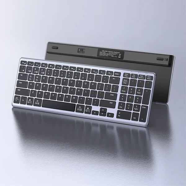 Ugreen KU005 Bluetooth / 2.4 GHz wireless membrane keyboard - blackeng