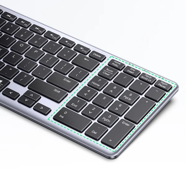 Ugreen KU005 Bluetooth / 2.4 GHz wireless membrane keyboard - blackeng