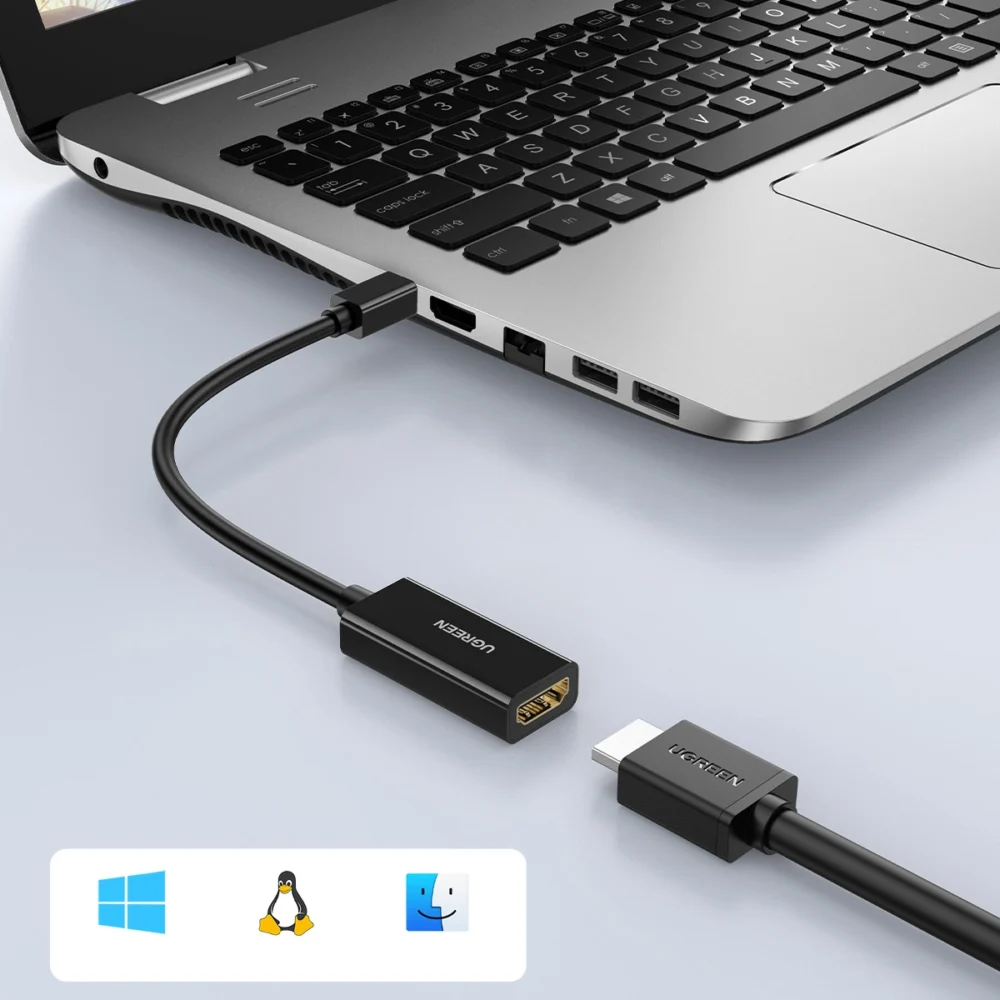 Ugreen MD112 40360 mini DisplayPort (male) / HDMI (female) 4K 2K 30Hz adapter - blackeng