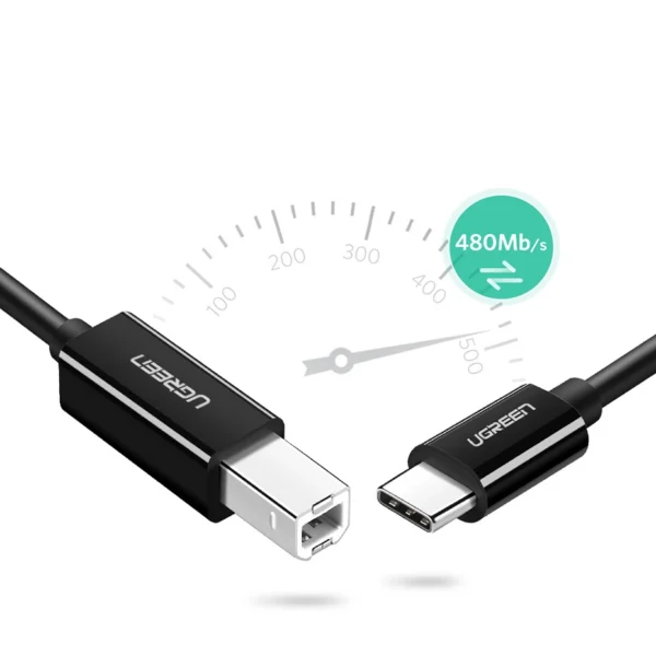 Ugreen US241 USB-C 2.0 - USB-B cable 1 m - blackeng