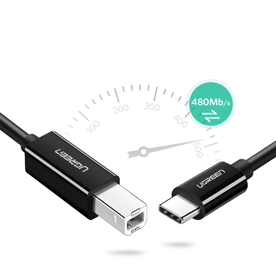 Ugreen US241 USB-C 2.0 - USB-B cable 1 m - blackeng