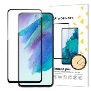 Durable Wozinsky Full Glue Tempered Glass for Samsung S23 FE Full Screen with Frame - Blackeng