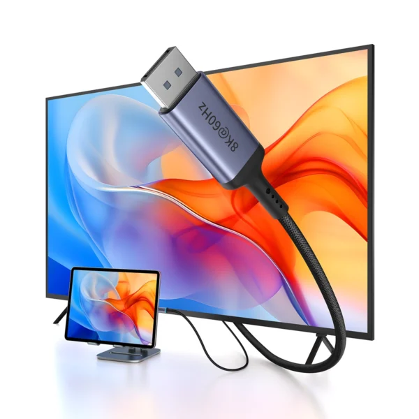 Baseus High Definition Series USB-C to DisplayPort 1.4 8K 60Hz Unidirectional Cable 1.5m - Blackeng