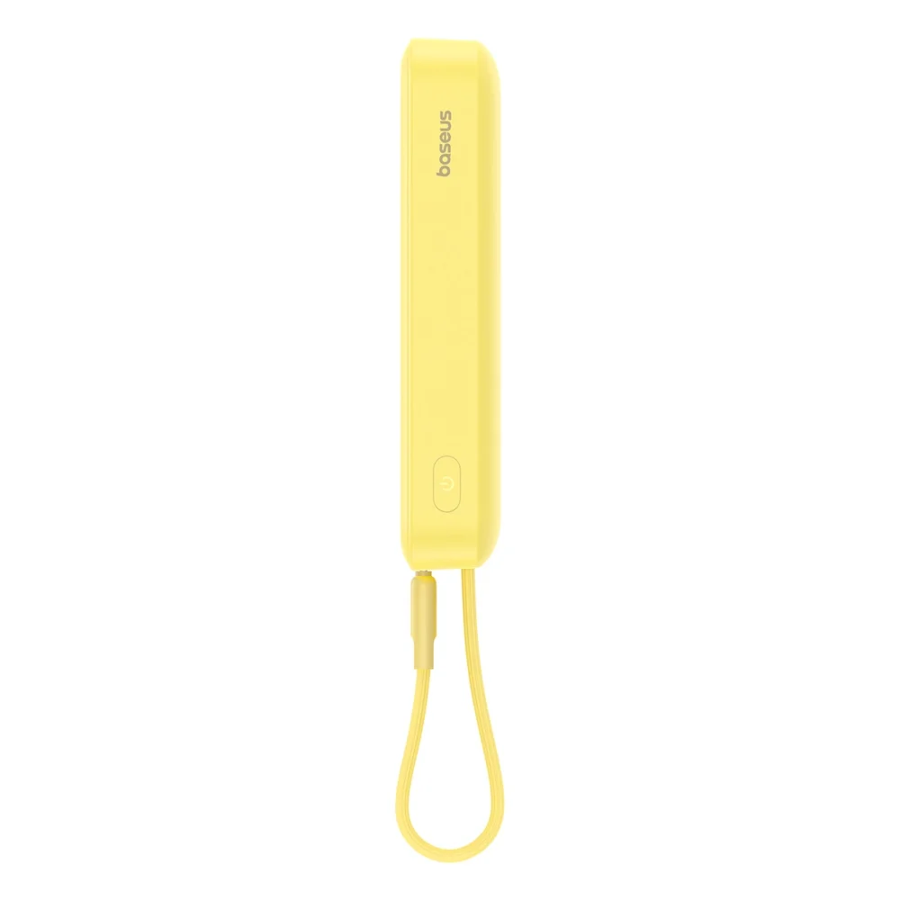 Baseus Magnetic Mini MagSafe 10000mAh 30W powerbank with built-in USB-C cable - yellow + Baseus Simple Series USB-C - USB-C 60W 0.3m cableeng