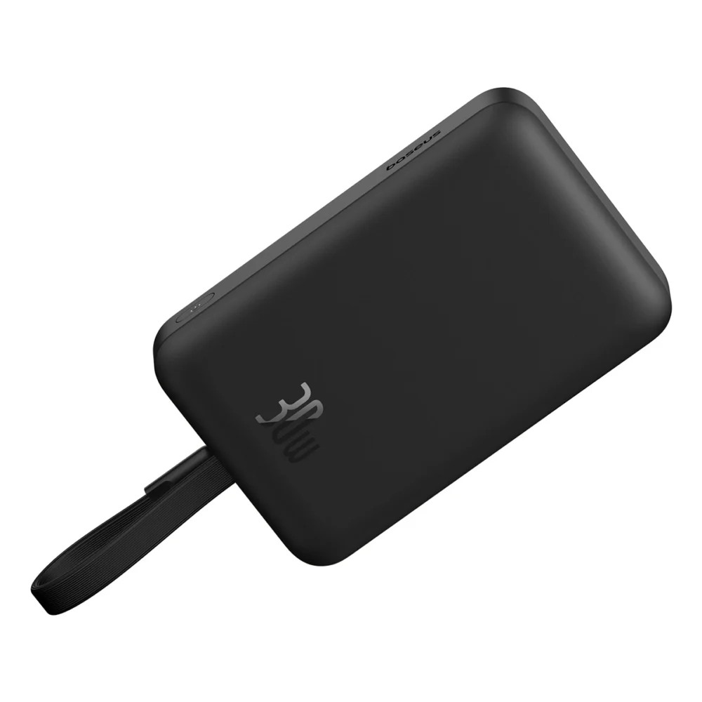 Baseus Magnetic Mini MagSafe 10000mAh 30W powerbank with built-in USB-C cable - black + Baseus Simple Series USB-C - USB-C 60W 0.3m cableeng