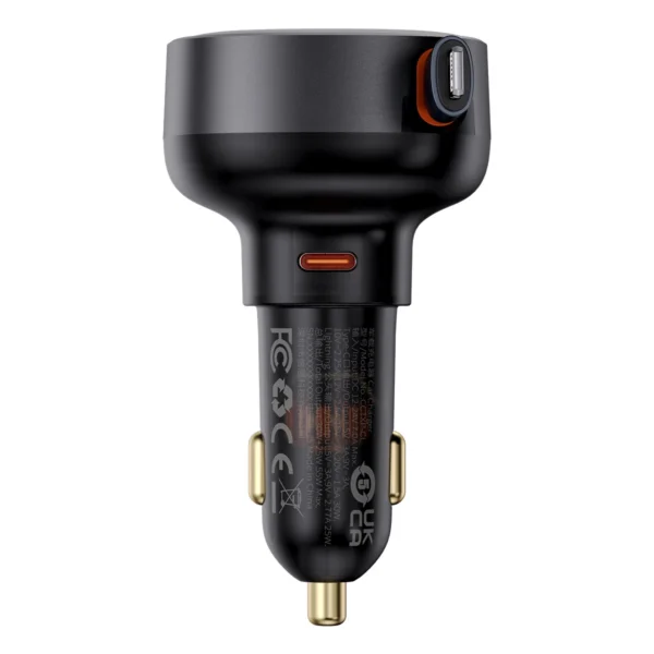 Baseus Enjoyment Pro USB-C (female) / Lightning (male) 60W car charger - blackeng