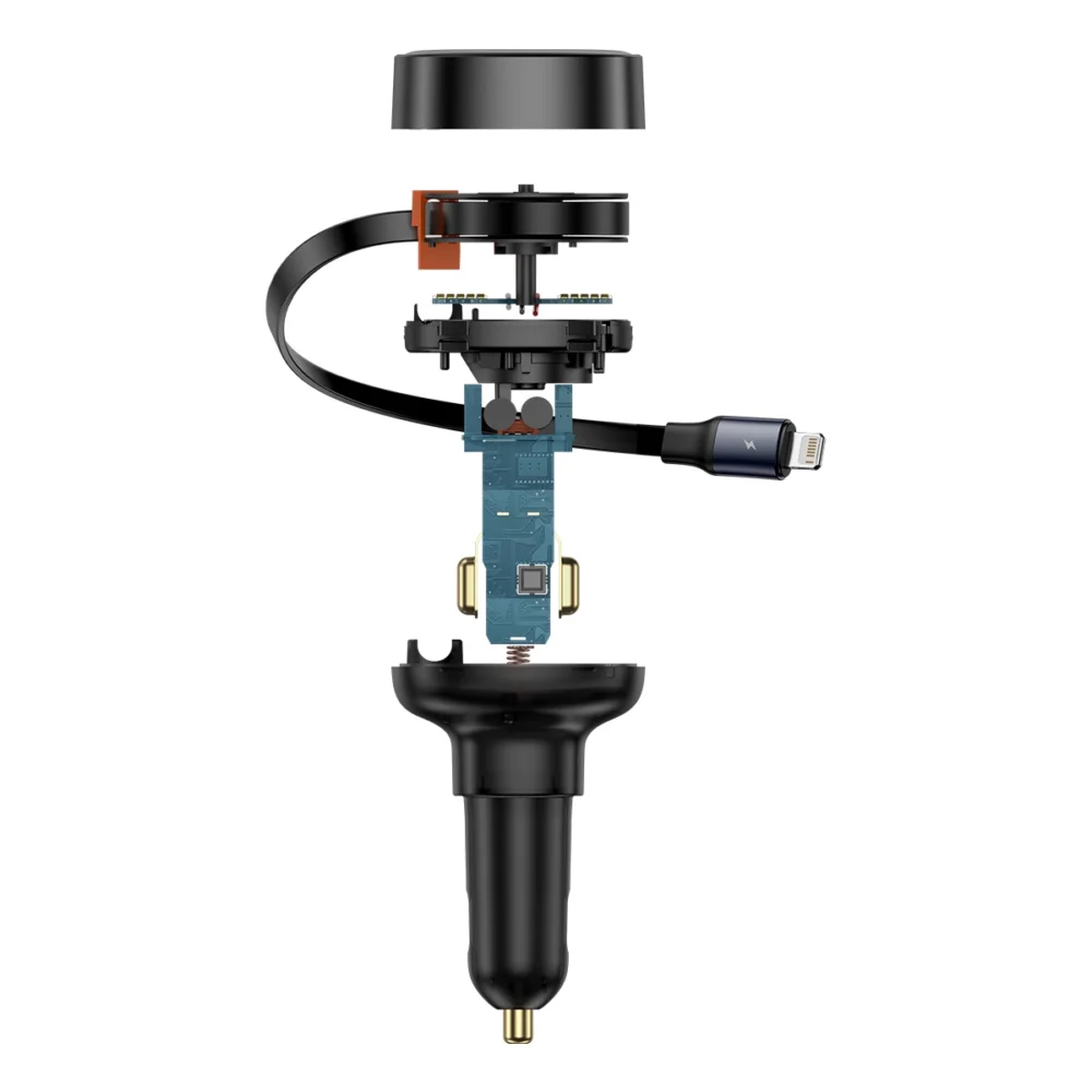Baseus Enjoyment Pro USB-C (female) / Lightning (male) 60W car charger - blackeng