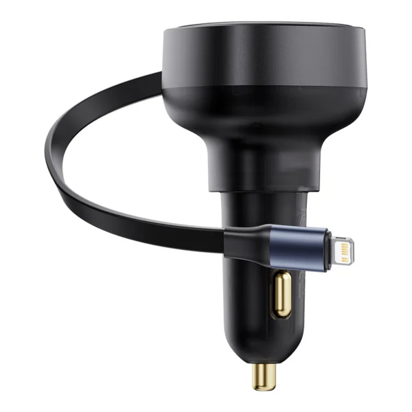 Baseus Enjoyment Pro USB-C (female) / Lightning (male) 60W car charger - blackeng