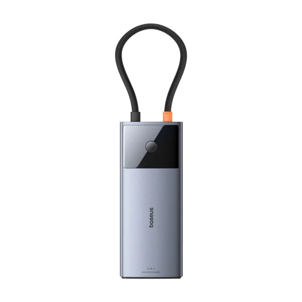 USB HUB 6in1 Baseus Metal Gleam Series II USB-A/USB-C/USB-C PD/HDMI/RJ45 - blackeng