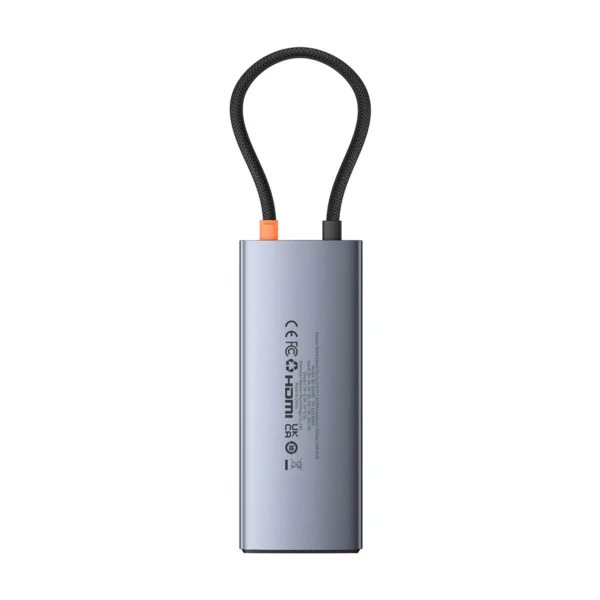 USB HUB 6in1 Baseus Metal Gleam Series II USB-A/USB-C/USB-C PD/HDMI/RJ45 - blackeng