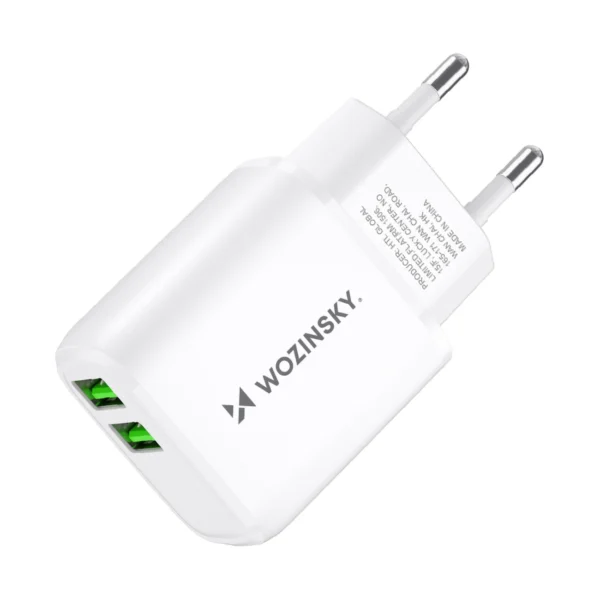 Wozinsky CUWCW 2.4A 2 x USB-A wall charger - whiteeng
