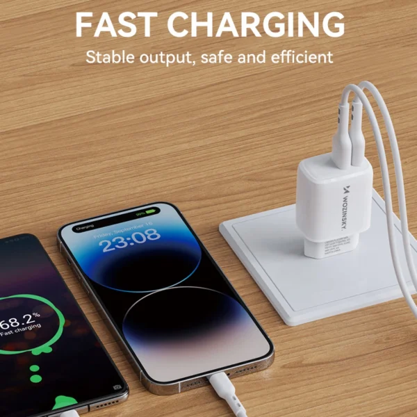 Wozinsky CUWCW 2.4A 2 x USB-A wall charger - whiteeng