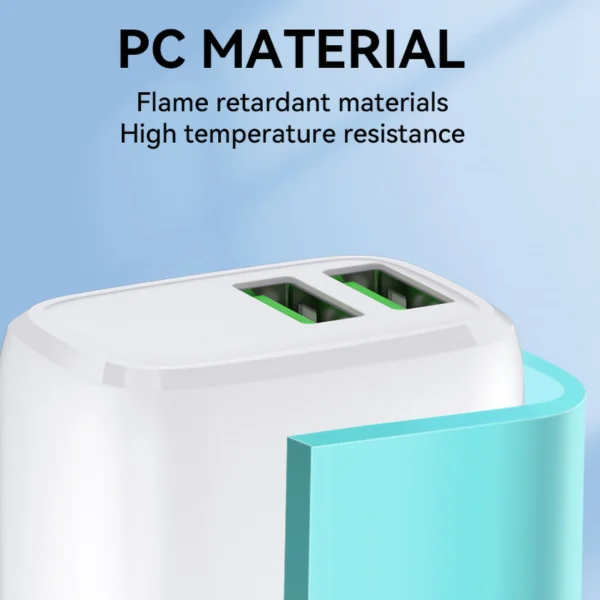 Wozinsky CUWCW 2.4A 2 x USB-A wall charger - whiteeng