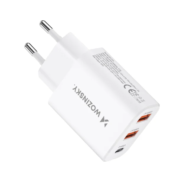 Wozinsky CWCUCW 30W USB-C / 2 x USB-A wall charger - whiteeng