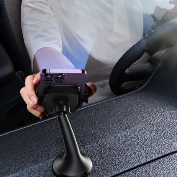 Joyroom JR-ZS259 mechanical car holder universal for phone on cockpit / window - blackeng