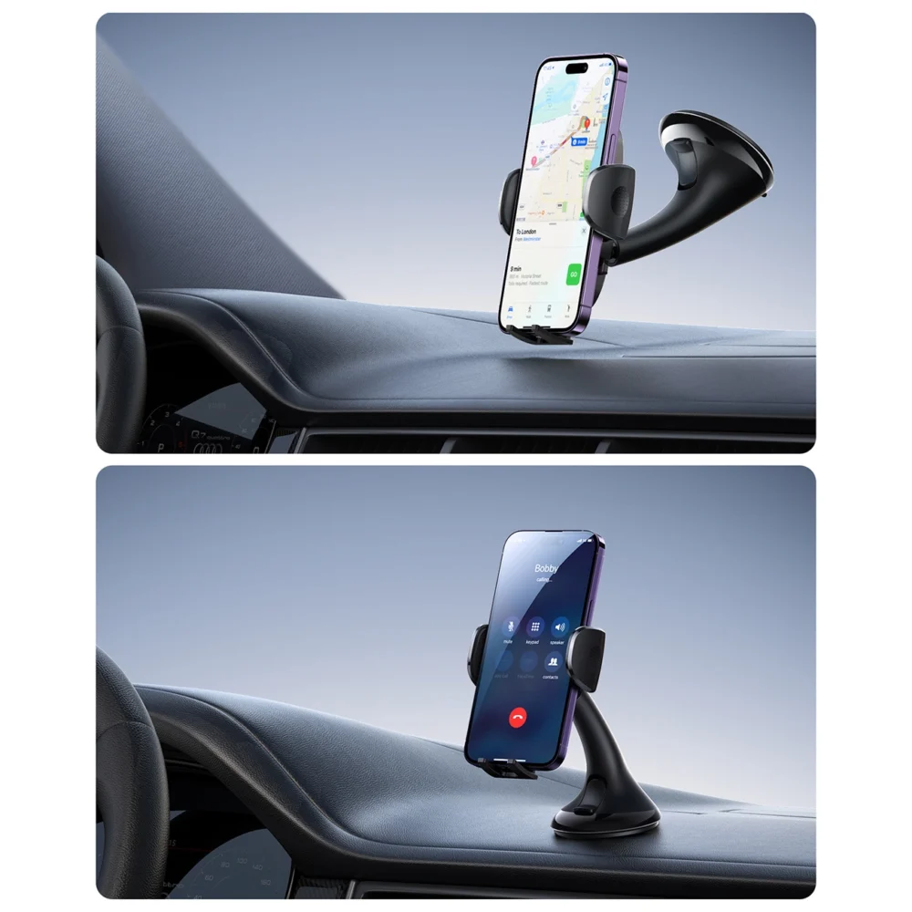 Joyroom JR-ZS259 mechanical car holder universal for phone on cockpit / window - blackeng