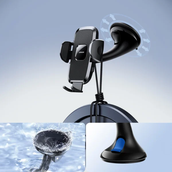 Joyroom JR-ZS259 mechanical car holder universal for phone on cockpit / window - blackeng