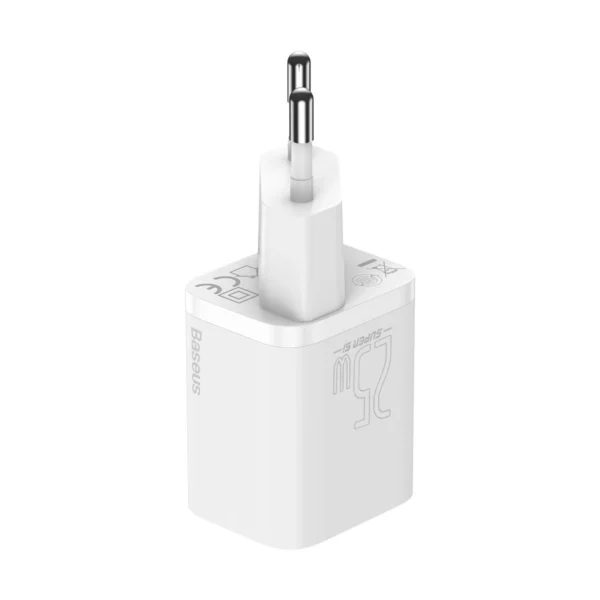 Baseus Si USB-C 25W 3A fast charger with USB-C / USB-C 1m cable - whiteeng