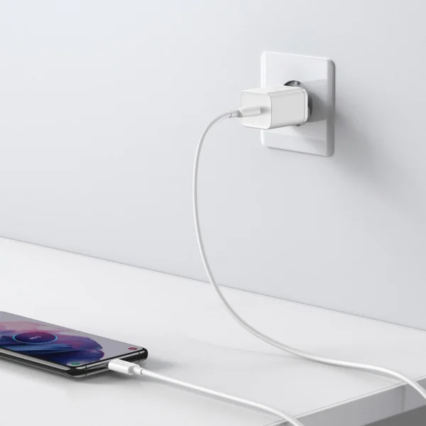 Baseus Si USB-C 25W 3A fast charger with USB-C / USB-C 1m cable - whiteeng