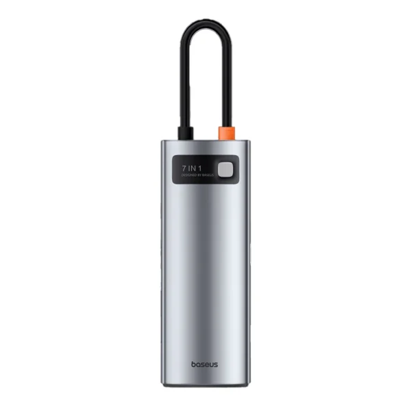 HUB 7in1 Baseus Metal Gleam Series USB-C to USB-C PD / 3x USB-A / HDMI / SD TF - grayeng