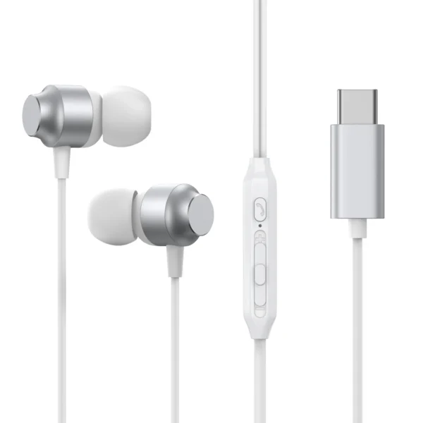 Joyroom JR-EC06 USB-C in-ear headphones - silvereng