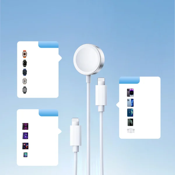 Joyroom S-IW007 3-in-1 cable USB-A magnetic charger - Lightning 1.2m - whiteeng