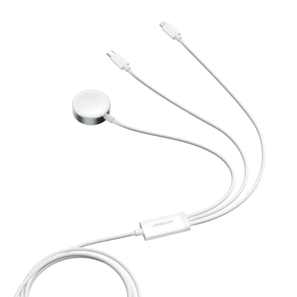 Joyroom S-IW008 3-in-1 cable magnetic charger USB-A - Lightning/USB-C 1.2m - whiteeng