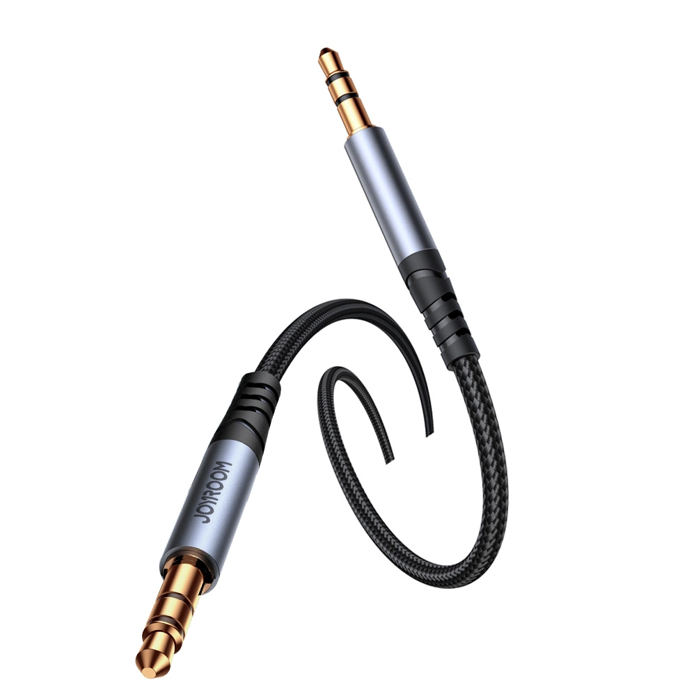 Joyroom stereo audio cable AUX 3.5 mm mini jack 1.2m black (SY-A08)eng