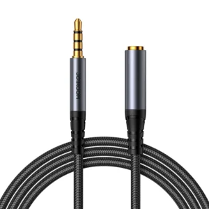 Joyroom stereo audio cable AUX 3.5 mm mini jack (male) - mini jack (female) 1.2 m black (SY-A09)eng